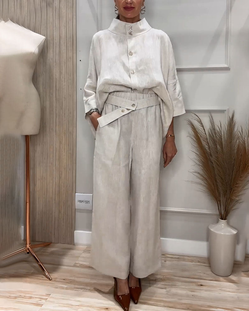THE NADIA | COTTON-LINEN TWO-PIECE SET