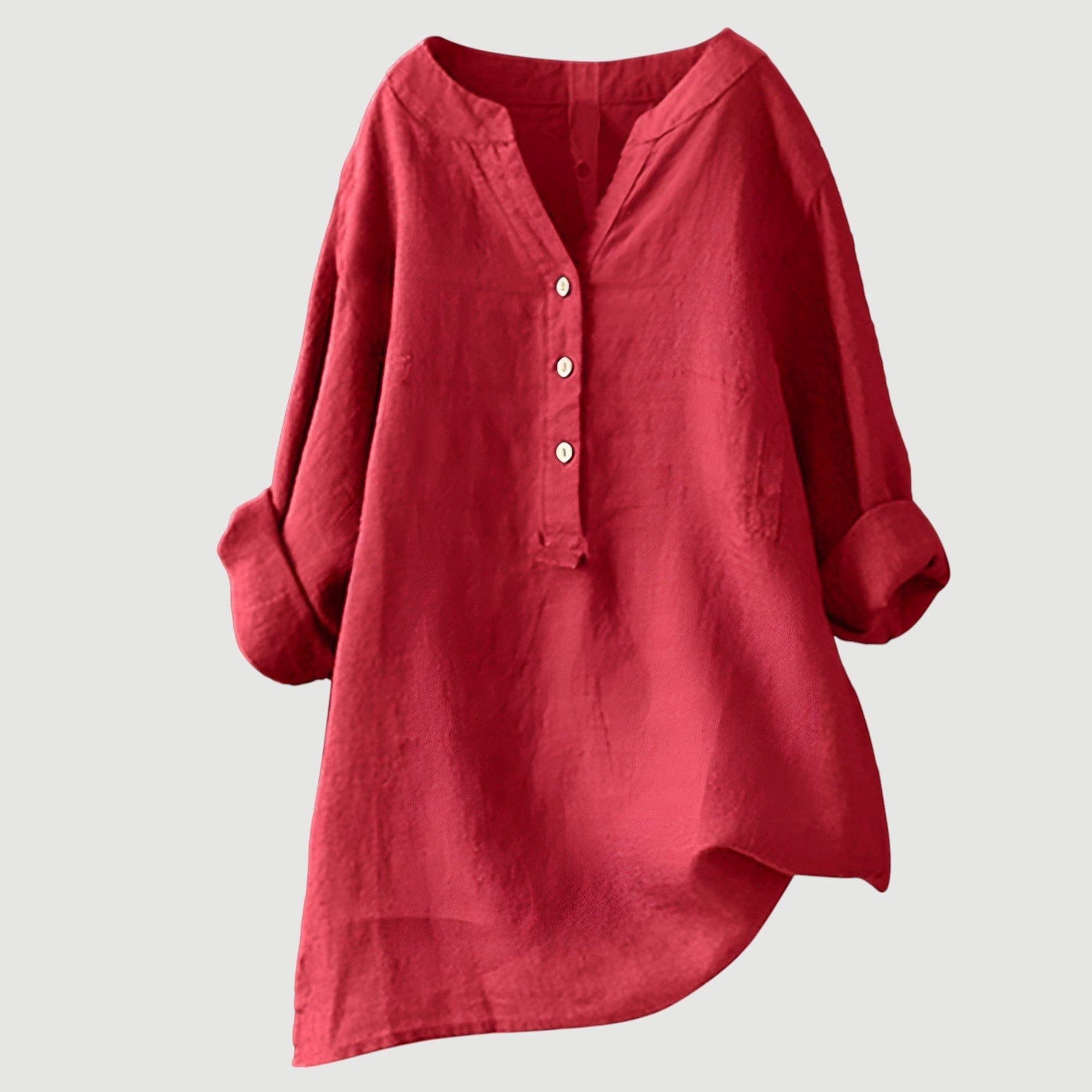 THE YSENA | BUTTON-FRONT LINEN SHIRT