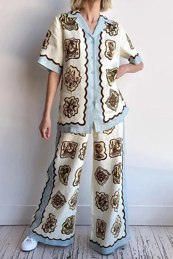 THE VICTORIA | LINEN BUTTON OVERSIZED BLOUSE