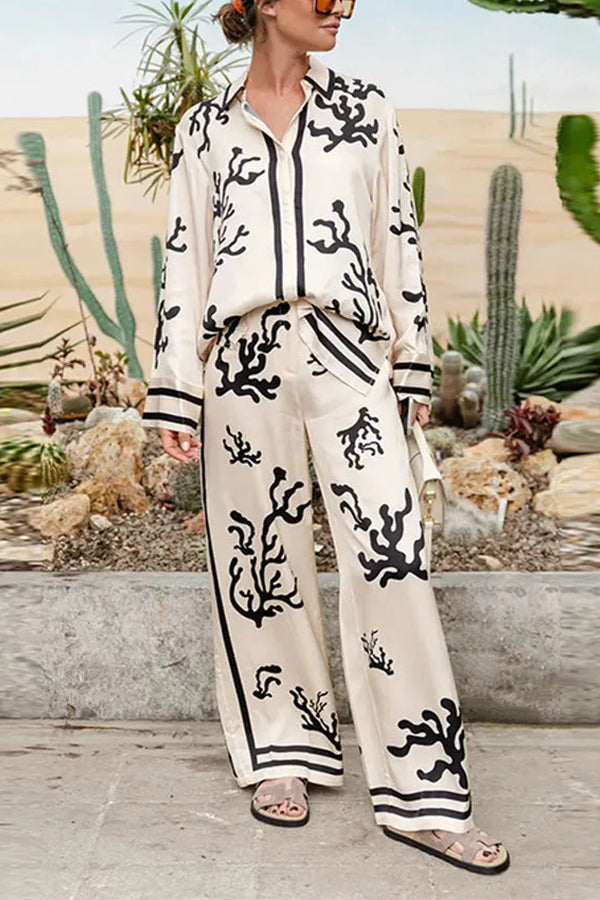 THE CLAUDE | SATIN ELASTIC WAIST POCKETED WIDE LEG PANTS