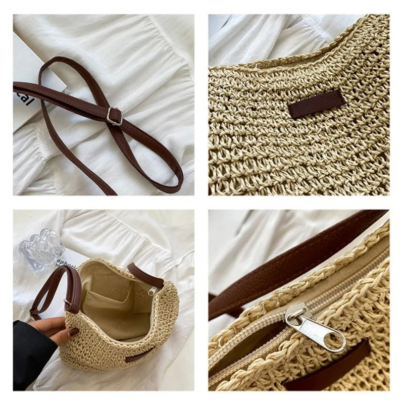 THE ADELIE | SUMMER STRAW CROSSBODY