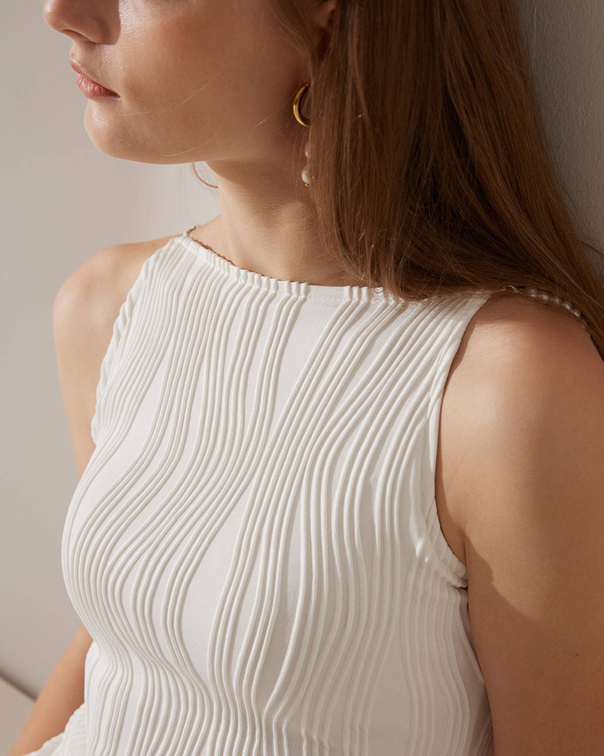 THE NAYA | RIPPLE TEXTURED CAMI DRESS