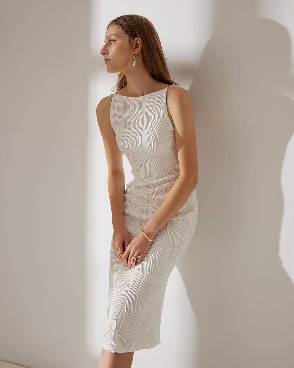 THE NAYA | RIPPLE TEXTURED CAMI DRESS