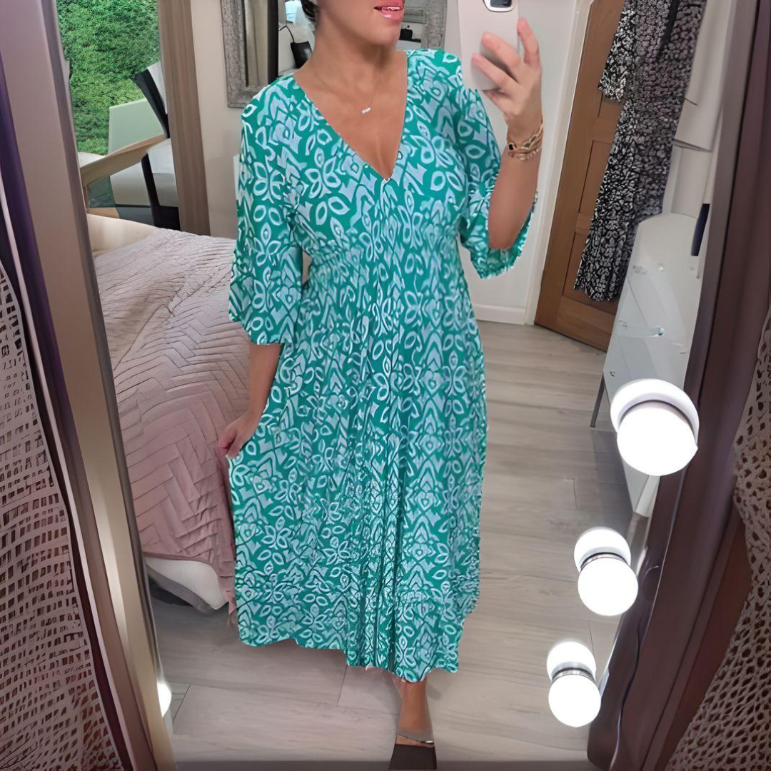 THE ISABELLA | BOHO PRINTED MAXI DRESS