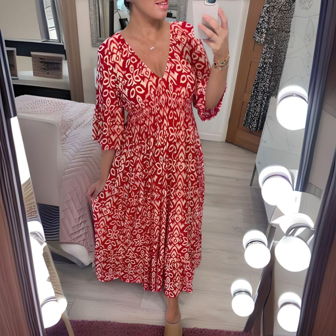 THE ISABELLA | BOHO PRINTED MAXI DRESS