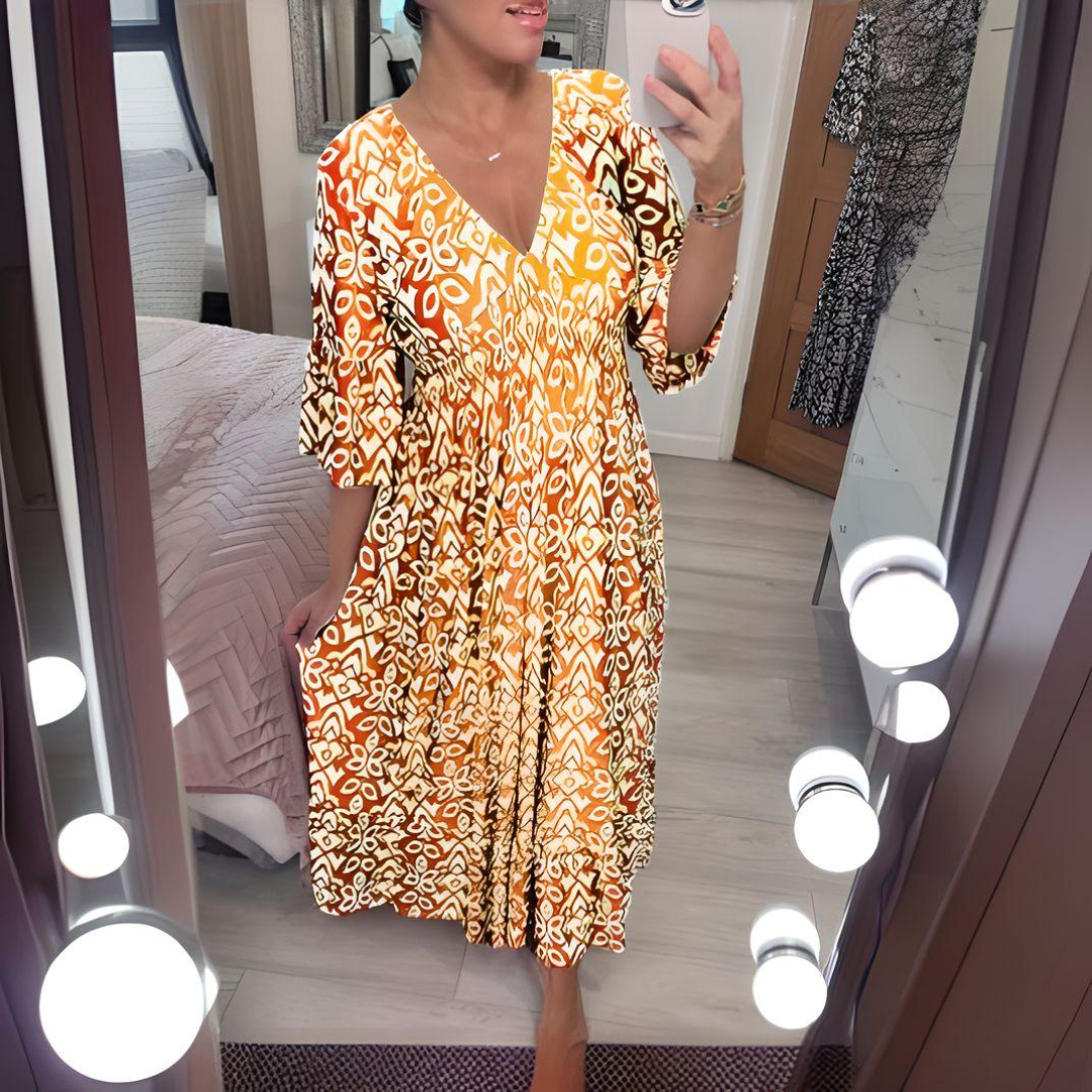 THE ISABELLA | BOHO PRINTED MAXI DRESS