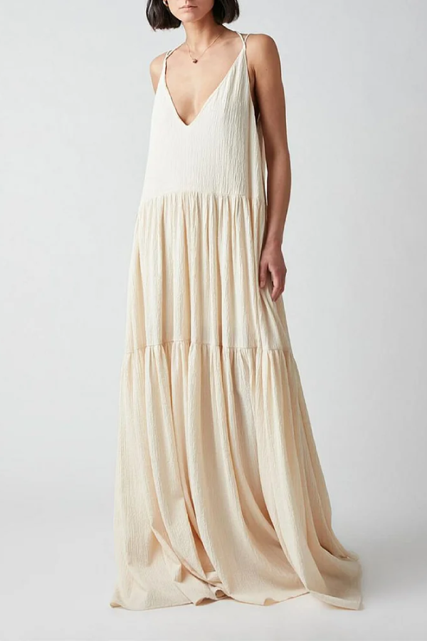 THE ANITA | V-NECKLINE STRAPPY MAXI DRESS