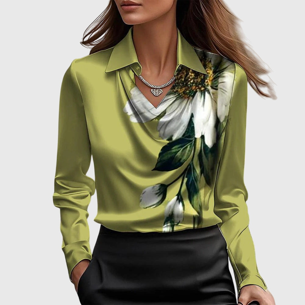 THE EVELYN | ELEGANT DRAPED BLOUSE