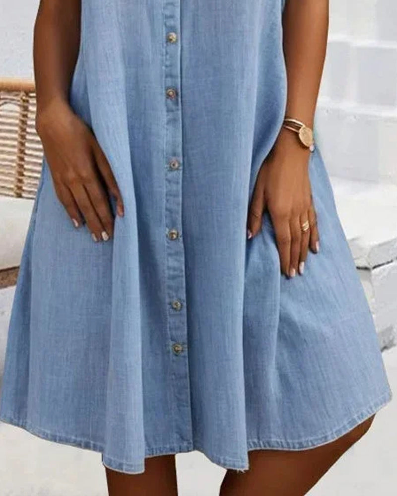THE MAELLE | BUTTON-UP COLLAR DRESS