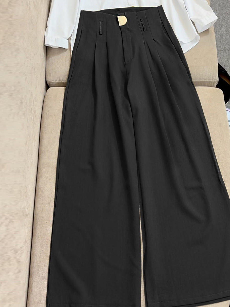 THE AVIRA | LIGHTWEIGHT COTTON-LINEN WIDE LEGS