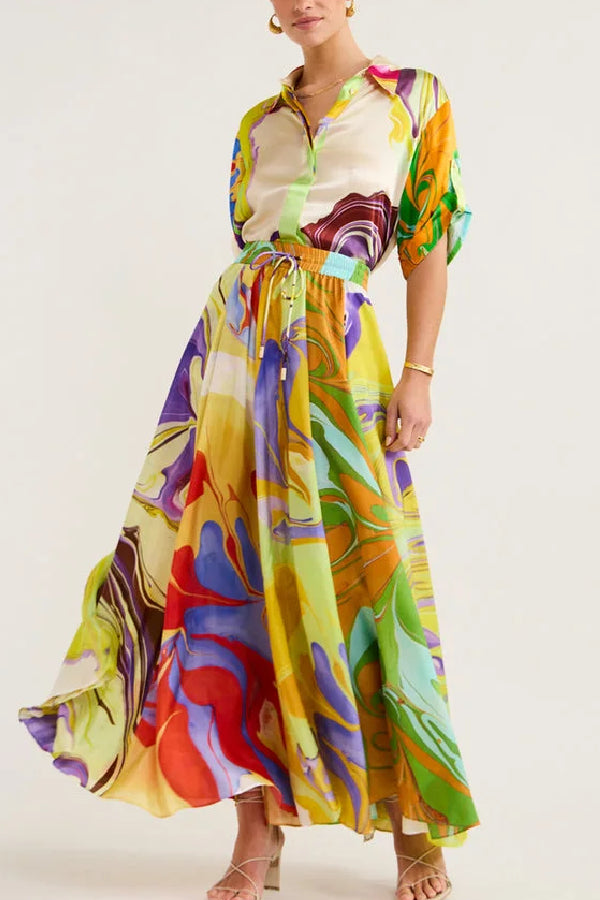 THE ROSA |SILK SKIRT ENSEMBLE