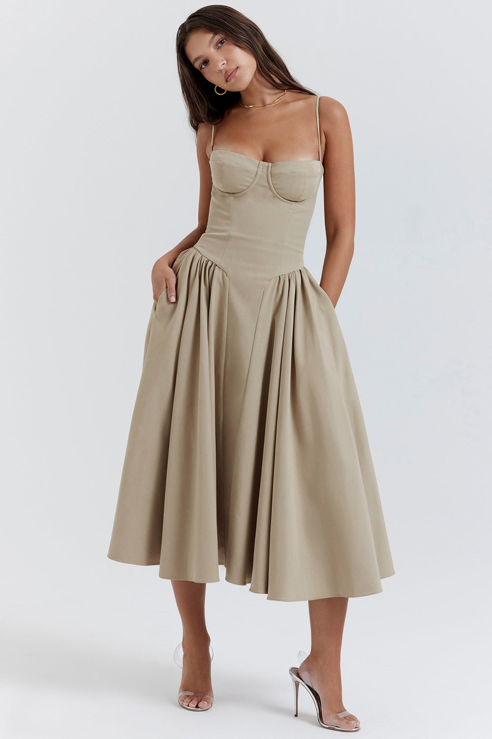 THE SERENE | CORSET MIDI DRESS [Buy 1 Get 1 Free]