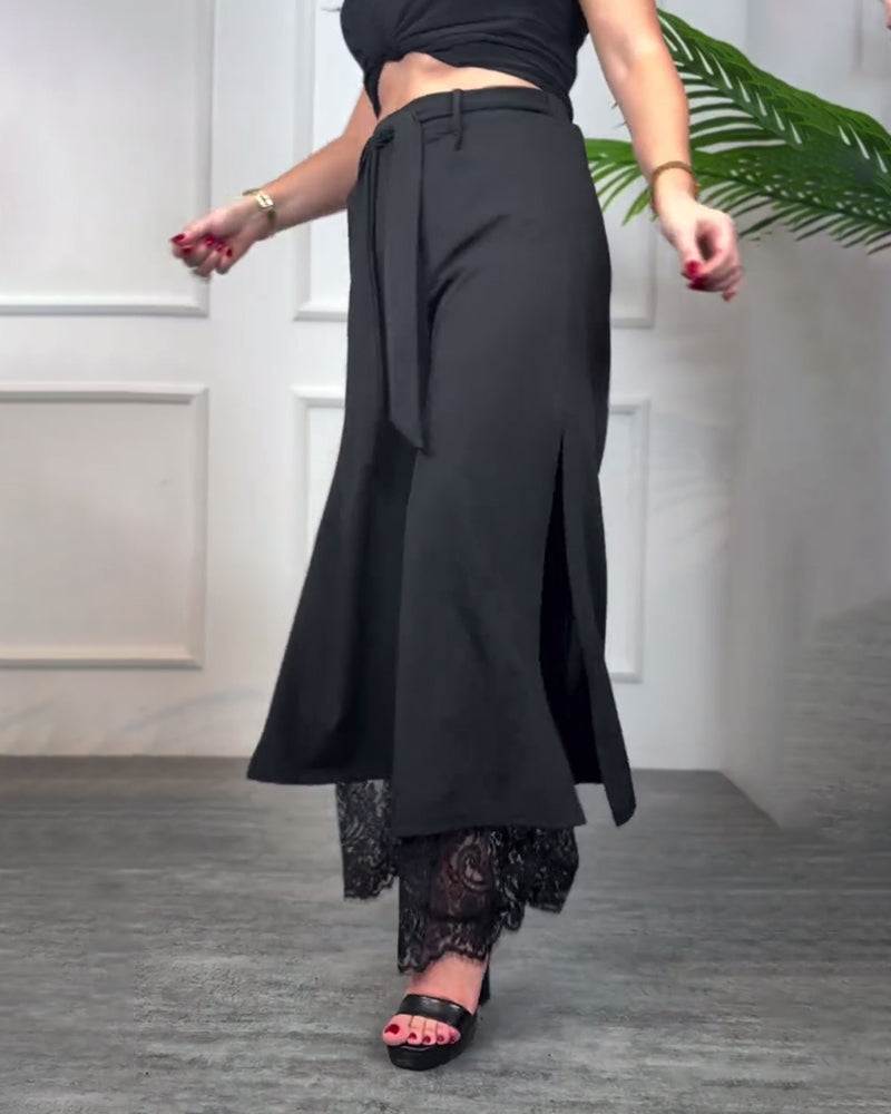 THE ELIORA | EMBROIDERED WIDE-LEG PANTS