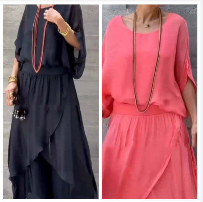 THE AVA | CHIFFON TWO-PIECE WIDE LEG SET