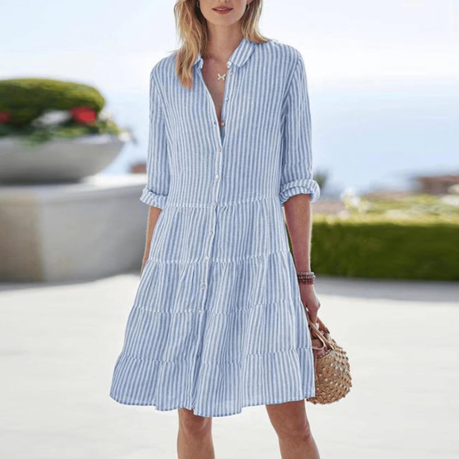 THE MAIRA | STRIPED BREEZE DRESS