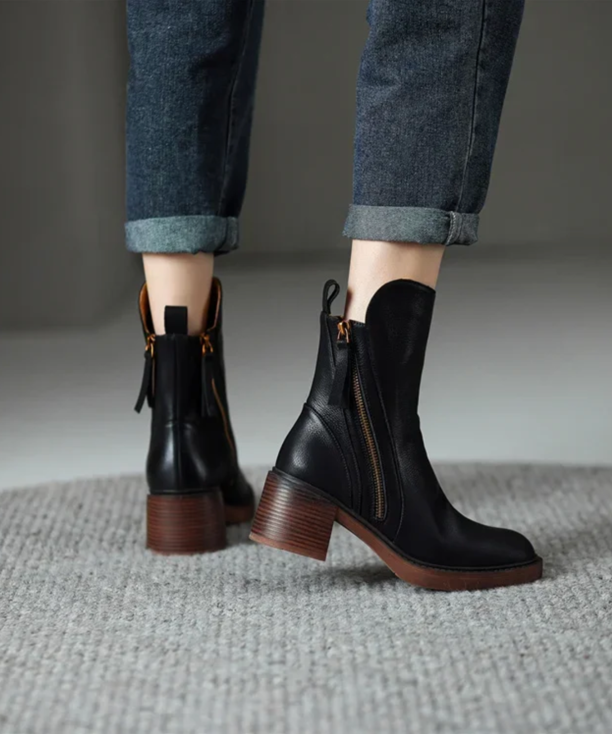 THE SOPHIE | LEATHER ANKLE BOOTS