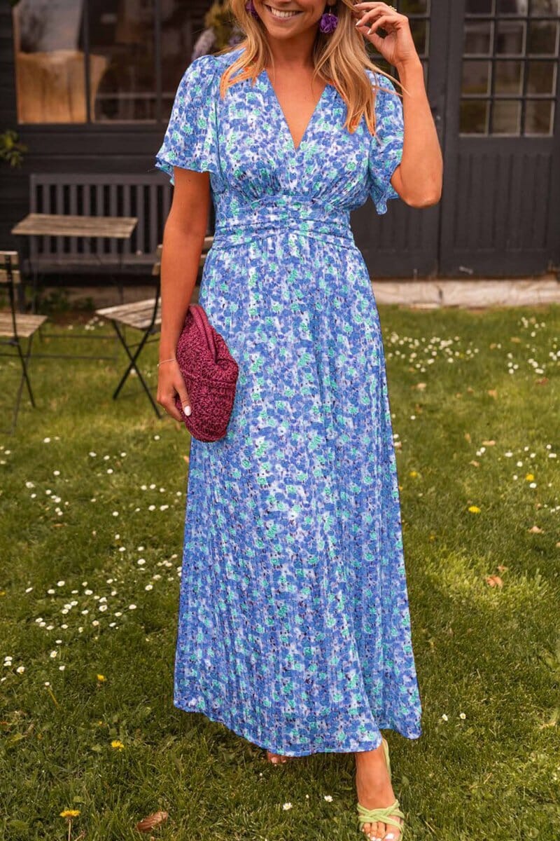 THE VIVIAN | ELEGANT V-NECK MAXI DRESS