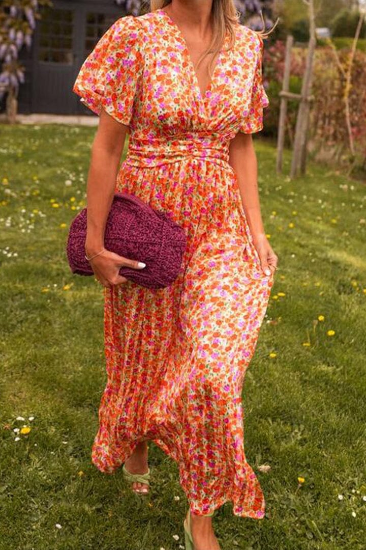 THE VIVIAN | ELEGANT V-NECK MAXI DRESS