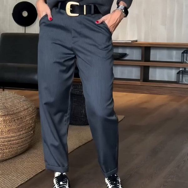 THE MATHILDA | PINSTRIPE TAILORED TROUSERS