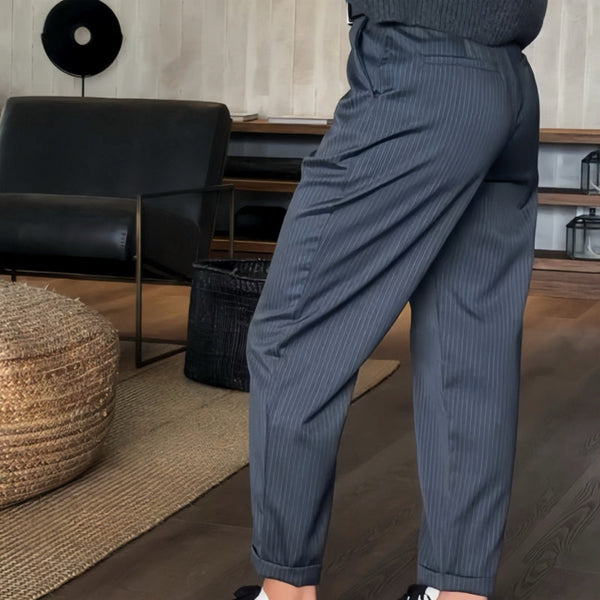 THE MATHILDA | PINSTRIPE TAILORED TROUSERS
