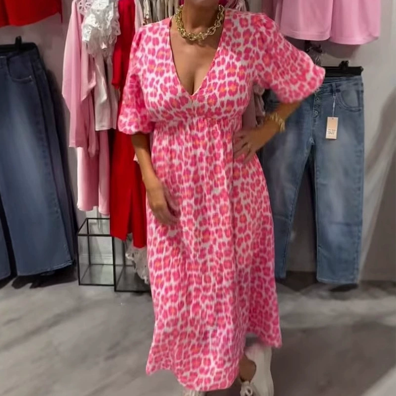 THE MARVÉA | PRINTED OFF-V NECK SUMMER DRESS