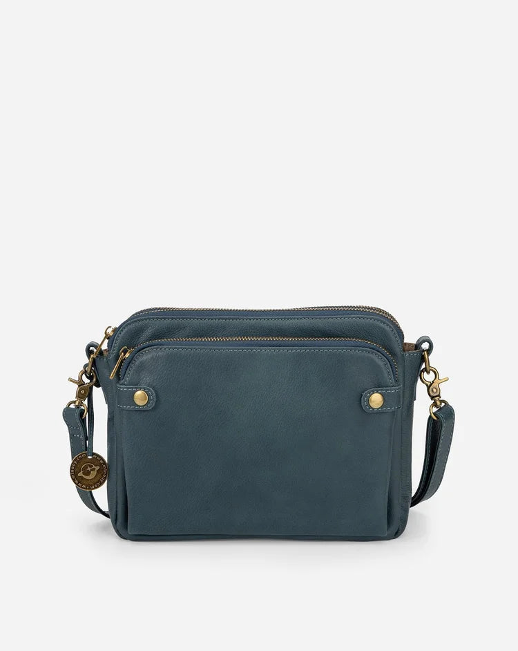 THE SORAYA | TRIPLE-ZIP LEATHER CROSSBODY